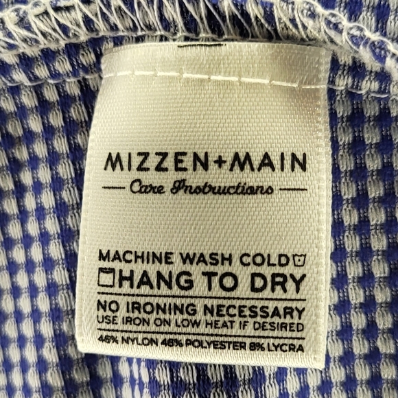 Mizzen+Main Stretchy Trim Fit Button Shirt size Large - Picture 4 of 5
